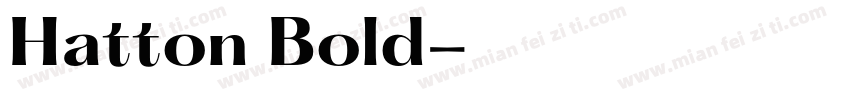 Hatton Bold字体转换